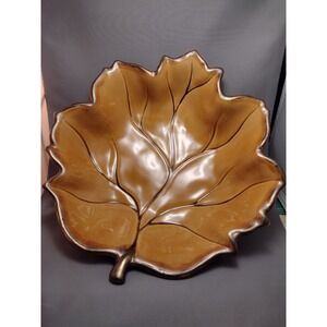 Target Home Maple Leaf Fall Autumn Stoneware Serving Bowl‎ Dish Home Decor